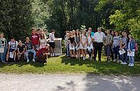 Postavitev oznake visoke vode na reki Kamniški Bistrici v Domžalah 1